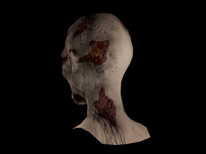 zombie head female 3Dモデル