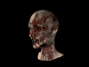 zombie head female 3Dモデル