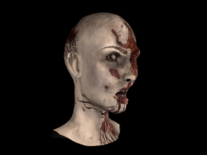 zombie head female 3Dモデル