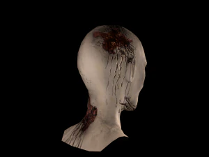 zombie head female 3D Model