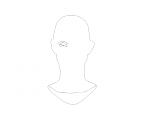 zombie head female 3Dモデル