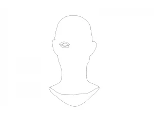 zombie head female 3D Model