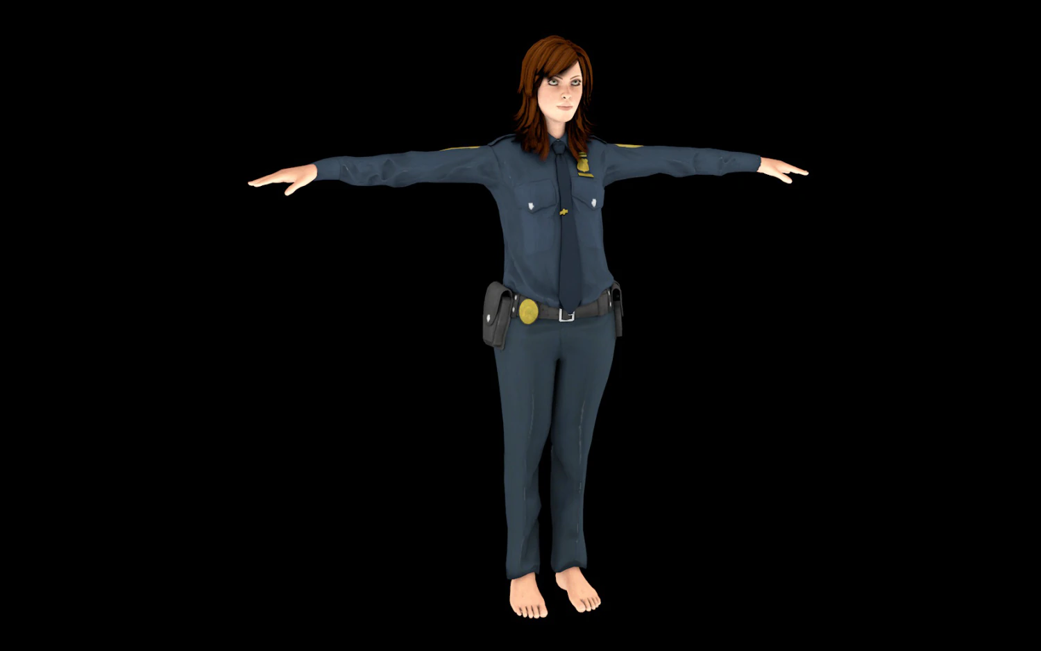 police model woman 3D Model .c4d .max .obj .3ds .fbx .stl .blend 