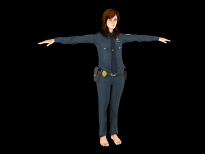 police model woman Modelo 3D