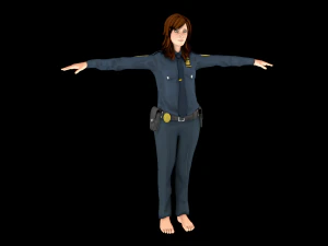 경찰 모델 여자 3D 모델