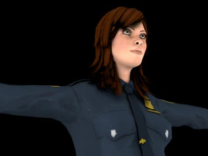 police model woman 3D Model