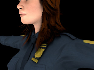 police model woman 3D Модель