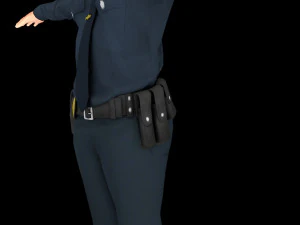 police model woman 3D Model