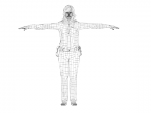 police model woman 3D Модель