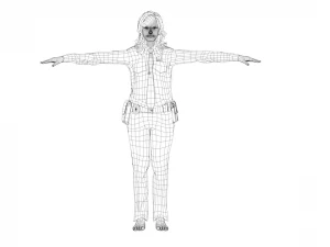 police model woman 3D Model