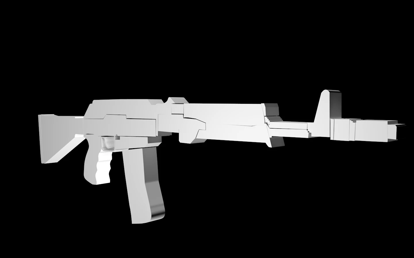 ak 47 3D Model .c4d .max .obj .3ds .fbx .stl .blend