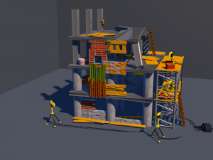 cartoon construction 3D Model