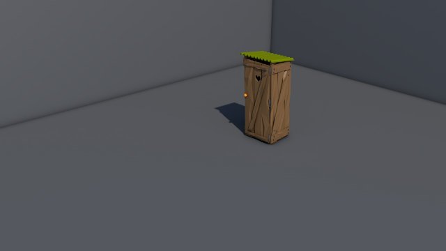 rural tuolet Model 3D .c4d .max .obj .3ds .fbx .stl .blend 