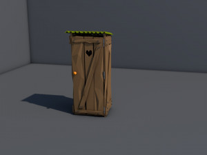 rural tuolet Model 3D