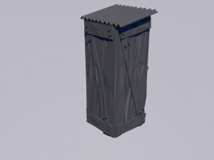rural tuolet Model 3D