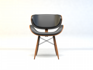 modern office wooden chair 3D Model