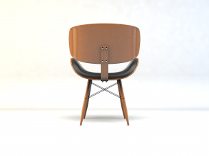 modern office wooden chair 3D Model