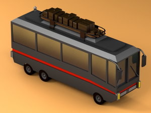 lowpoly bus 3Dモデル