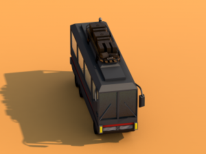 lowpoly bus 3D Модель