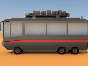 &ocirc;nibus lowpoly Modelo 3D