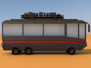 &ocirc;nibus lowpoly Modelo 3D