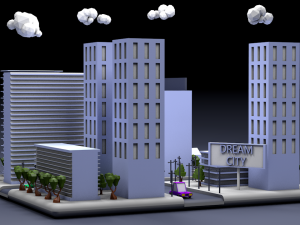 lowpoly city Modelo 3D