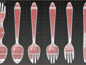 plastic utensils 3D Model