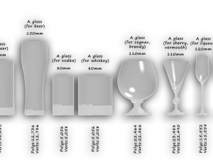 glasses for drinks Model 3D