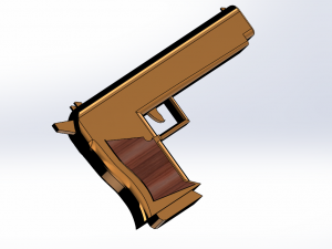 gold deagle 3D Model