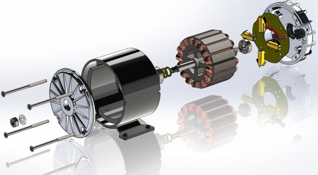 24v dc motor 3D 模型 .c4d .max .obj .3ds .fbx .stl .blend 
