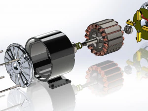 motor de 24v CC Modelo 3D