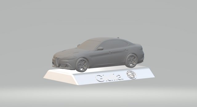 alfa romeo giulia 3d car model high quality 3d printing stl file 3D Print Model .c4d .max .obj .3ds .fbx .stl .blend 