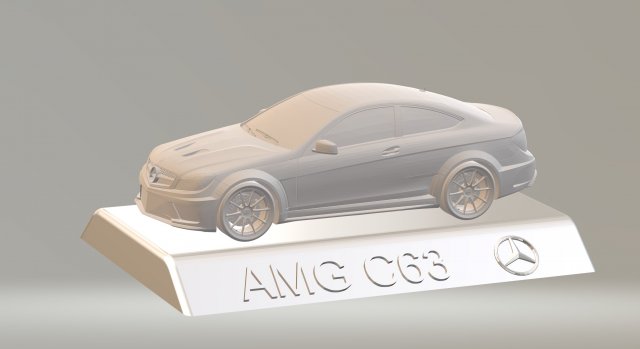 3d mercedes benz amg c63 car model high quality 3d printing stl file Modelo de Impressão 3D .c4d .max .obj .3ds .fbx .stl .blend 