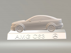 3d mercedes benz amg c63 car model high quality 3d printing stl file Modelo de Impressão 3D