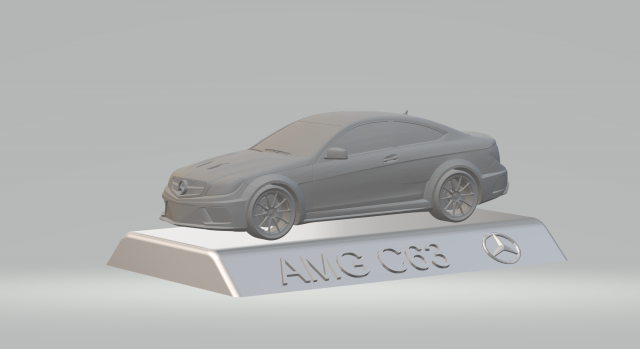 3d mercedes benz amg c63 car model high quality 3d printing stl file 3D-Druckmodell  in Fahrzeug 3DExport