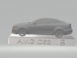 3d mercedes benz amg c63 car model high quality 3d printing stl file Modelo de Impressão 3D