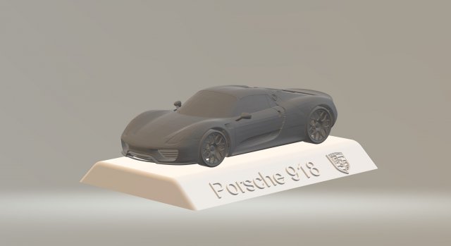 porsche 918 3d car model high quality 3d printing stl file 3D Print Model .c4d .max .obj .3ds .fbx .stl .blend 
