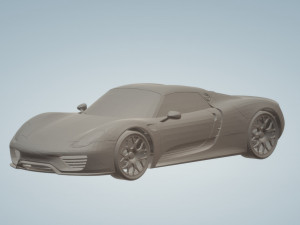porsche 918 3d car model high quality 3d printing stl file 3D Print Model