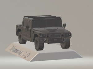 hummer h1 3d car high quality custom 3d printing stl file Modelo de Impressão 3D