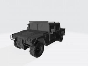 hummer h1 3d car high quality custom 3d printing stl file Modelo de Impressão 3D