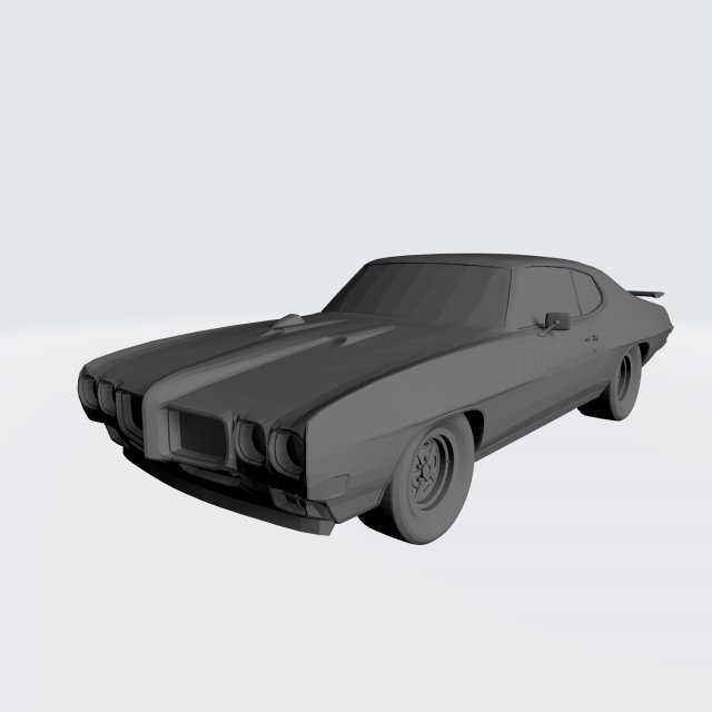 3d printing model of pontiac gto 1970 car stl file 3D Baskı Modeli .c4d .max .obj .3ds .fbx .stl .blend 