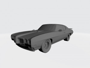 3d printing model of pontiac gto 1970 car stl file 3D Baskı Modeli