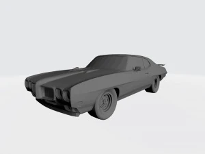 3d printing model of pontiac gto 1970 car stl file 3D Print Model