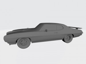 3d printing model of pontiac gto 1970 car stl file 3D Baskı Modeli