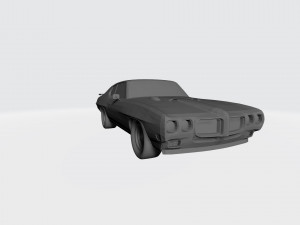 3d printing model of pontiac gto 1970 car stl file 3D Baskı Modeli