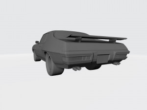 3d printing model of pontiac gto 1970 car stl file 3D Baskı Modeli