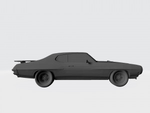 3d printing model of pontiac gto 1970 car stl file 3D Baskı Modeli