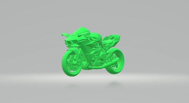 kawasaki ninja h2 3d model custom ready printing stl file 3D Print Model .c4d .max .obj .3ds .fbx .stl .blend 