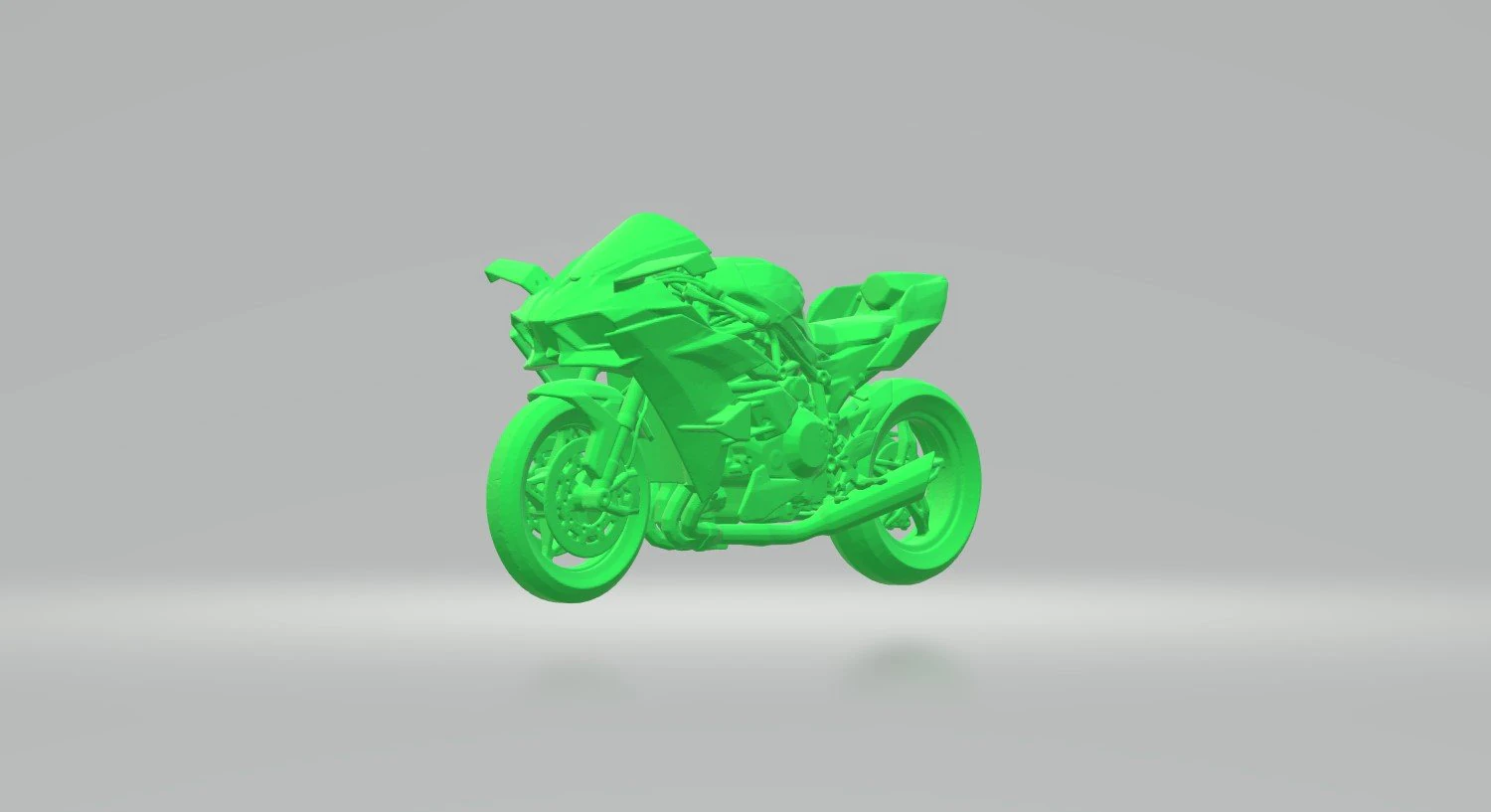 kawasaki ninja h2 3d model custom ready printing stl file 3D Print Model .c4d .max .obj .3ds .fbx .stl .blend
