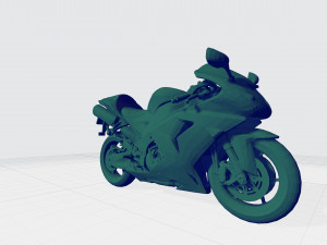 kawasaki ninja 2006 3d model custom ready printing stl file 3D Принт Модель